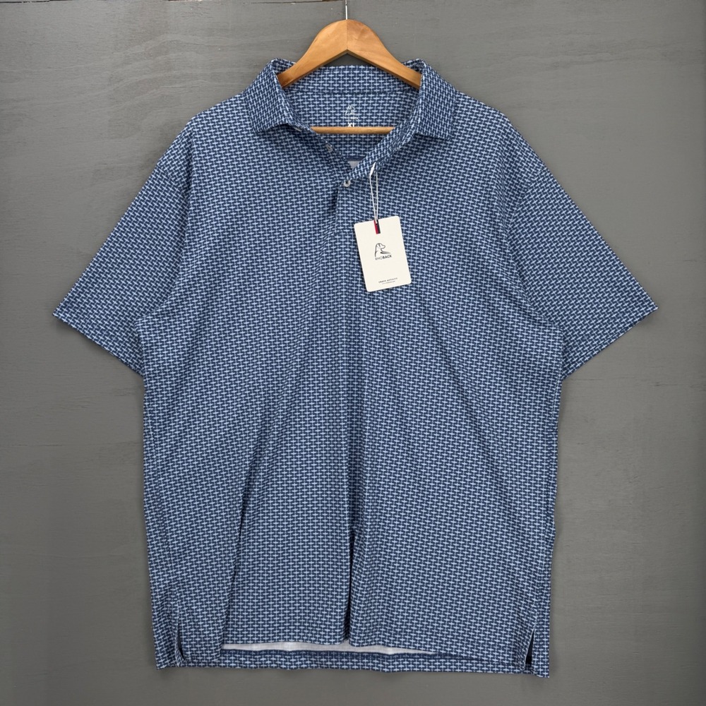 NEW Rhoback Performance Polo Blue Angles Airplane Thunderbolt Air Force XL - Picture 2 of 6